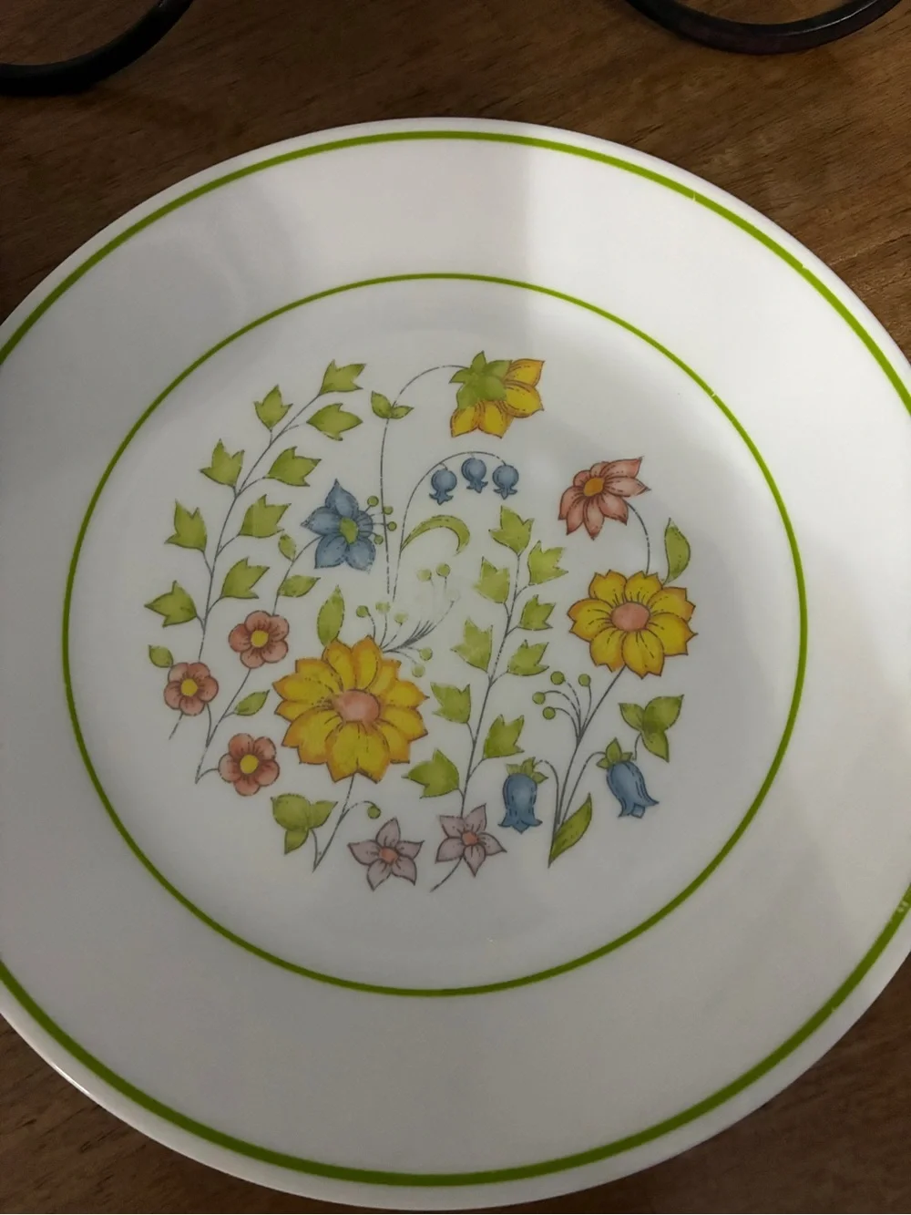 Corelle Meadow Floral Dinnerware Set - White with Yellow & Green Accents